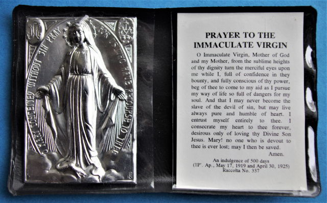 Our Lady of Grace Metal Plaque Folder